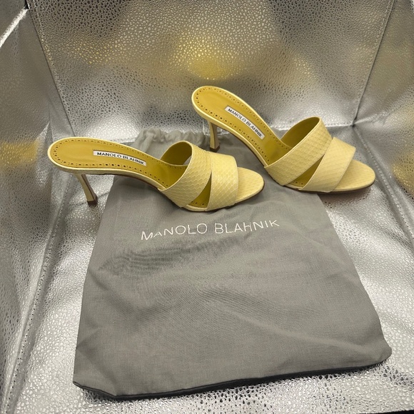 Manolo Mid Heel Sandals - Picture 1 of 3